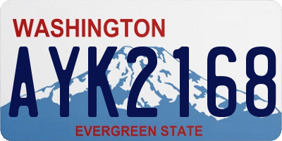 WA license plate AYK2168