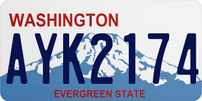 WA license plate AYK2174