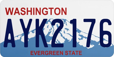 WA license plate AYK2176