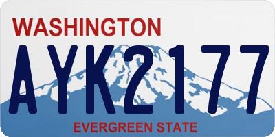 WA license plate AYK2177