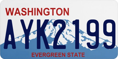 WA license plate AYK2199