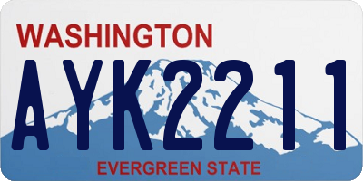 WA license plate AYK2211