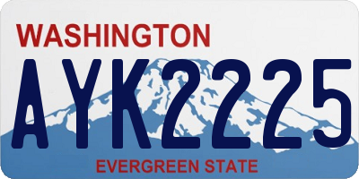 WA license plate AYK2225