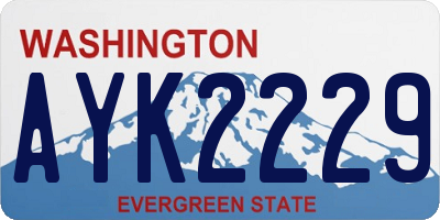 WA license plate AYK2229