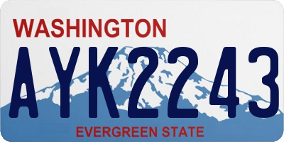 WA license plate AYK2243