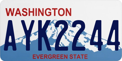 WA license plate AYK2244