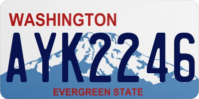 WA license plate AYK2246