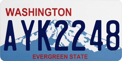 WA license plate AYK2248