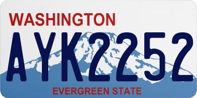 WA license plate AYK2252