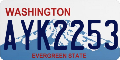 WA license plate AYK2253