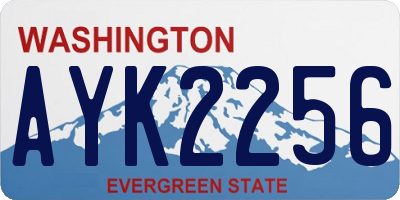 WA license plate AYK2256