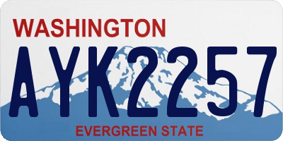 WA license plate AYK2257