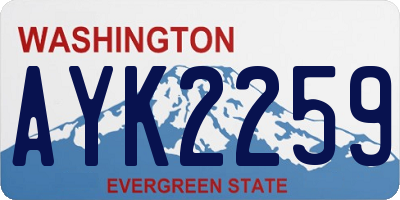 WA license plate AYK2259