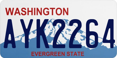 WA license plate AYK2264