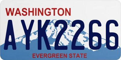 WA license plate AYK2266