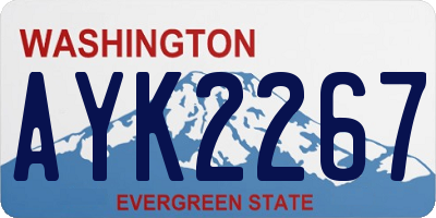 WA license plate AYK2267