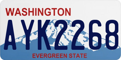 WA license plate AYK2268