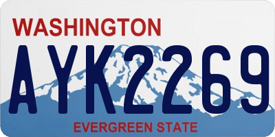 WA license plate AYK2269