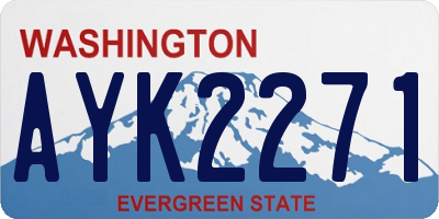 WA license plate AYK2271