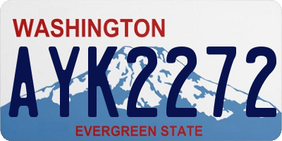 WA license plate AYK2272