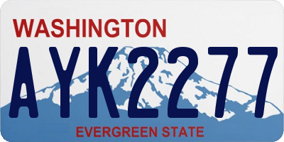 WA license plate AYK2277