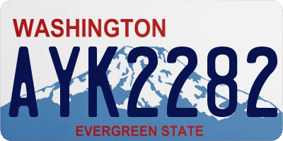 WA license plate AYK2282