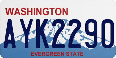 WA license plate AYK2290