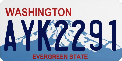 WA license plate AYK2291