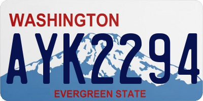 WA license plate AYK2294