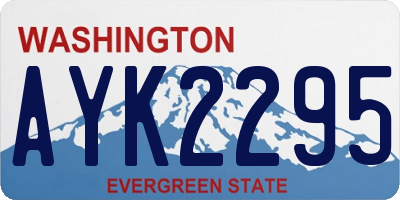 WA license plate AYK2295