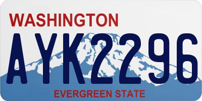 WA license plate AYK2296
