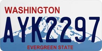 WA license plate AYK2297
