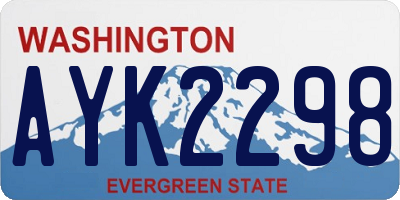 WA license plate AYK2298