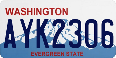 WA license plate AYK2306