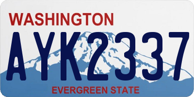 WA license plate AYK2337