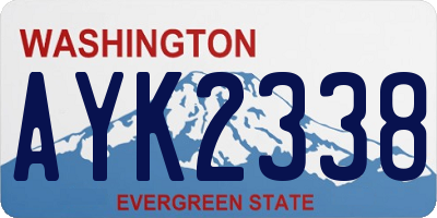 WA license plate AYK2338