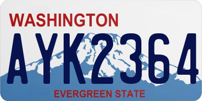 WA license plate AYK2364