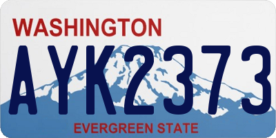 WA license plate AYK2373
