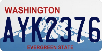 WA license plate AYK2376