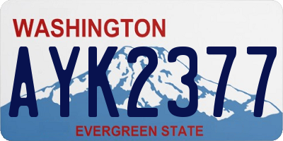 WA license plate AYK2377