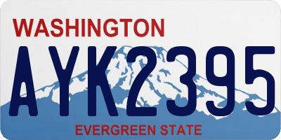 WA license plate AYK2395