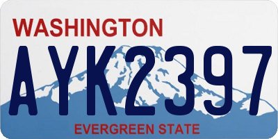 WA license plate AYK2397