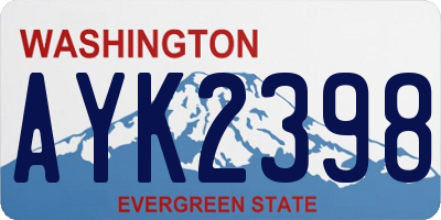 WA license plate AYK2398