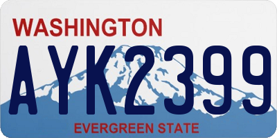 WA license plate AYK2399