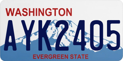 WA license plate AYK2405