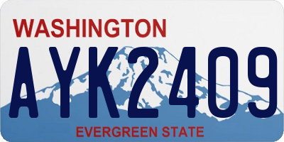WA license plate AYK2409