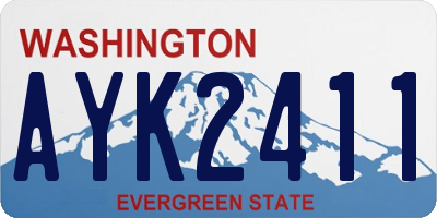 WA license plate AYK2411