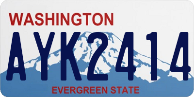 WA license plate AYK2414
