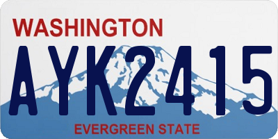 WA license plate AYK2415