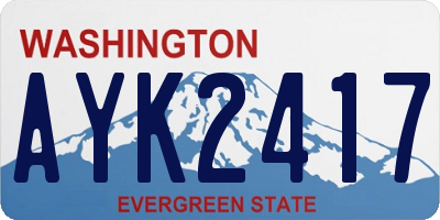 WA license plate AYK2417